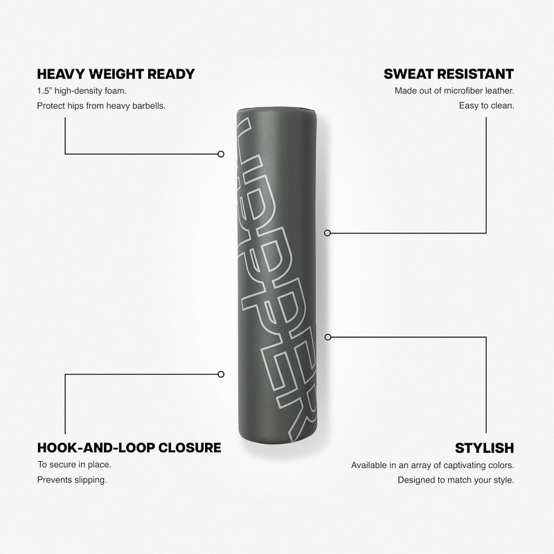 UPPPER Store Barbell Pad for Hip Thrusts, Glute Bridges, Neck Protection - 1.5” Thick Foam for Comfort and Support, Secure Hook-and-Loop Closure, Premium Materials - Fits Olympic & Standard Bars - Image 1